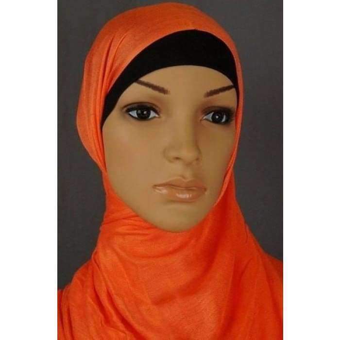 Tangerine Orange Cotton Fringe Hijab - Divinity Collection