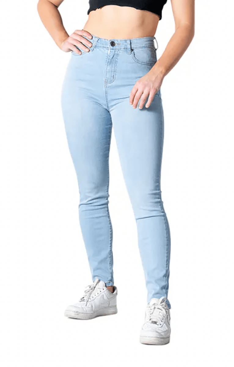 Wakee Light Blue High Rise Long Length Jeans - Divinity Collection