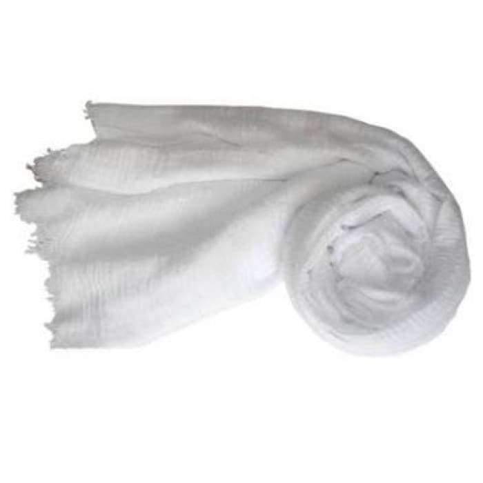White Crinkle Hijab - Divinity Collection