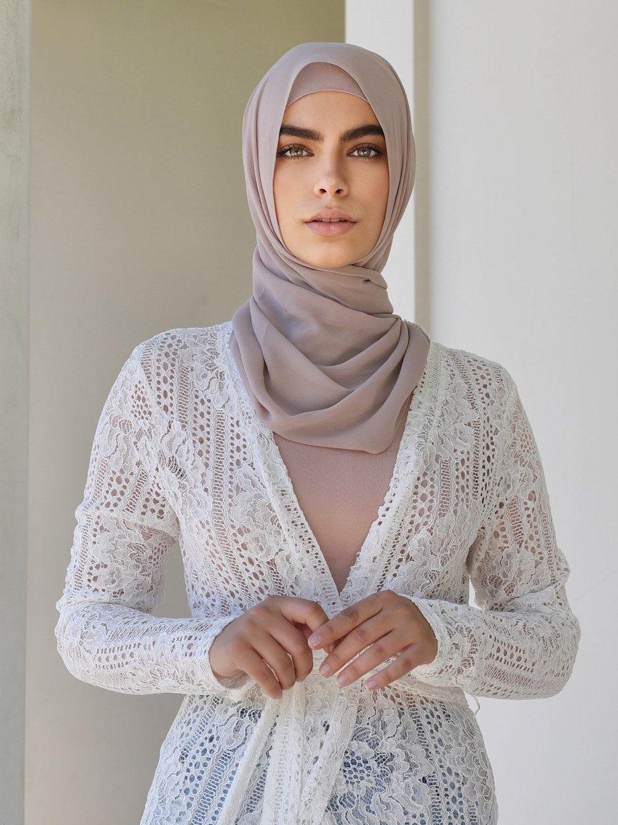 White Lace Tie Waist Cardigan - Divinity Collection